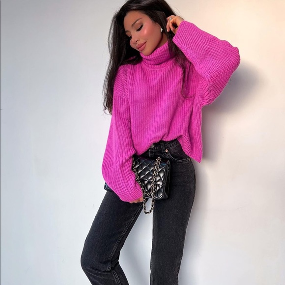 Zara High Collar Knit Sweater - Picture 1 of 11